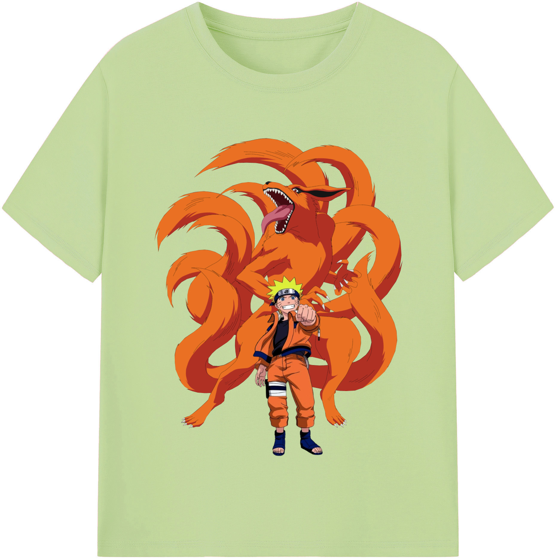 （画像用） NARUTO -ナルト- うずまき ナルト Uzumaki Naruto 綿100％半袖Tシャツ（フロントプリント）